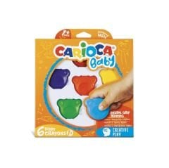 CARİOCA® Teddy Bebek Crayons 6'lı 1+ Yaş