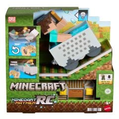 Işıklı Minecraft Uzaktan Kumandalı Minecart ve Steve Figürü-  JMT40