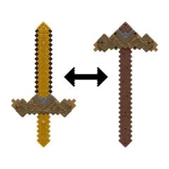 2in1 Minecraft Kılıç ve Kazma 50 cm-  JKC15