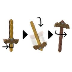 2in1 Minecraft Kılıç ve Kazma 50 cm-  JKC15
