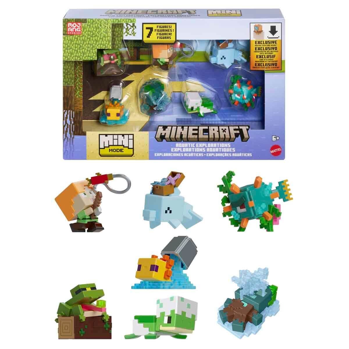 Minecraft Mini Mode Aquatic Explorations 7’li Figür Seti-  JJV92