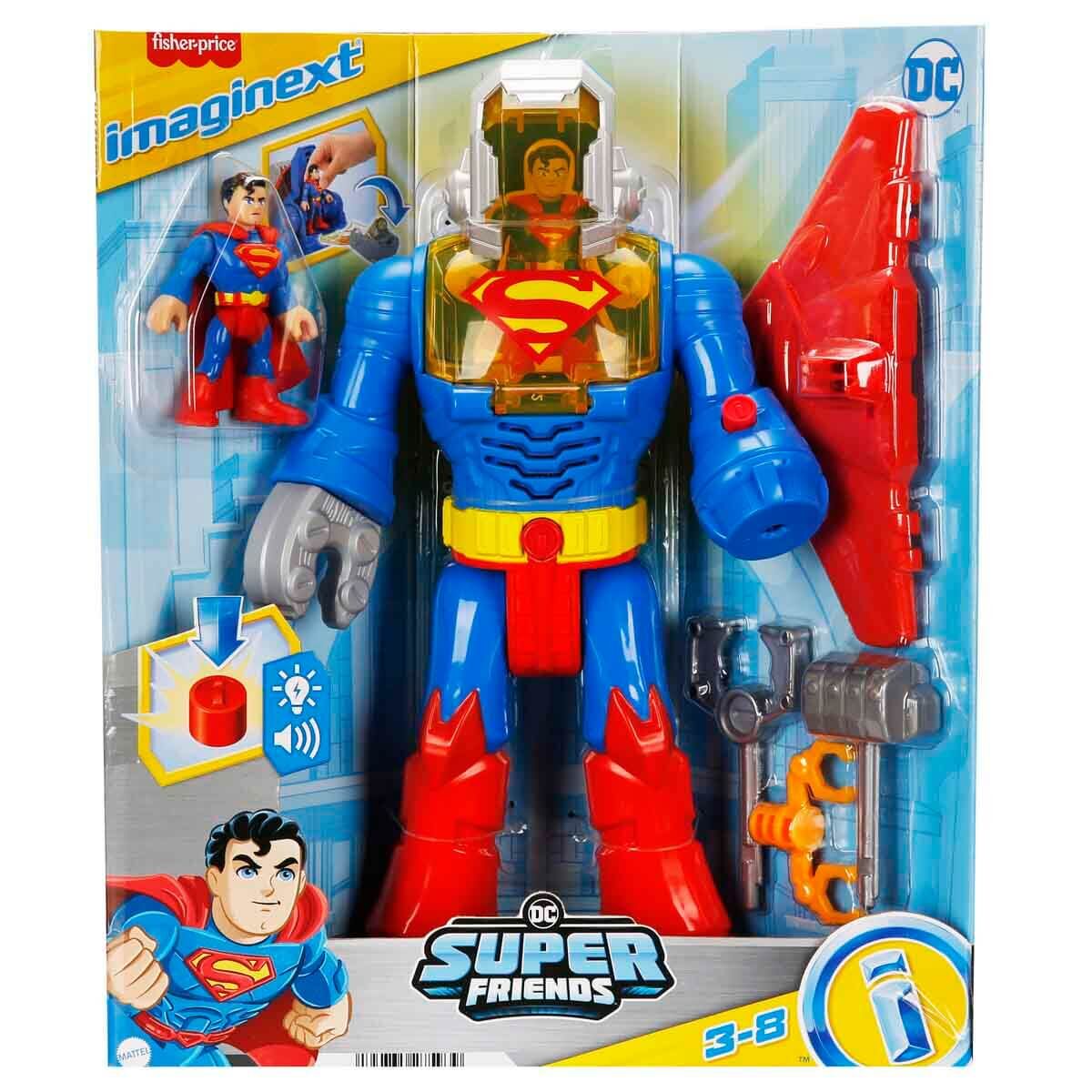 Sesli ve Işıklı Imaginext DC Super Friends Superman Insider ve Exo Kostümü-  JCT47