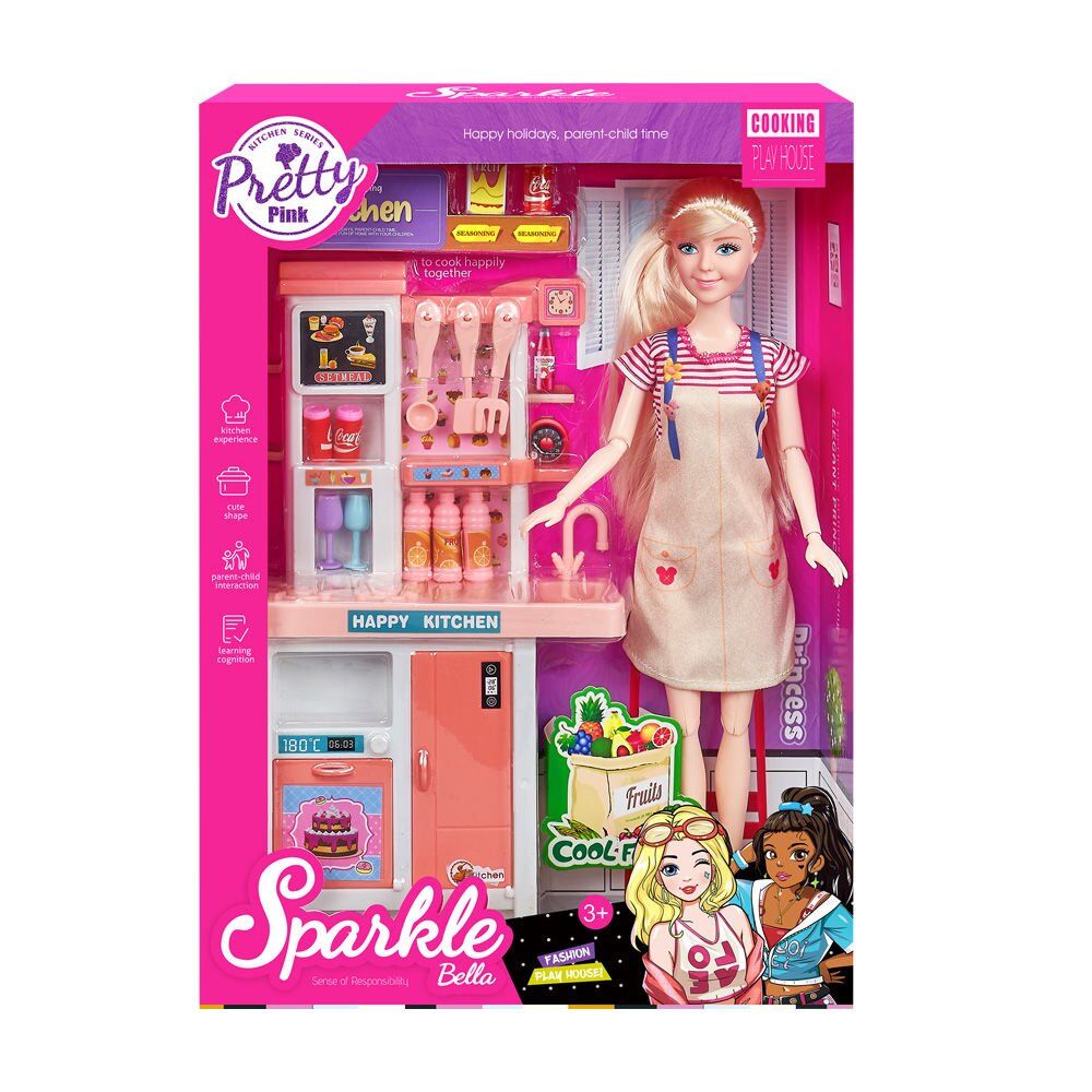 Sparkle Bella Princess Mutfak Dolabı Seti- 07013