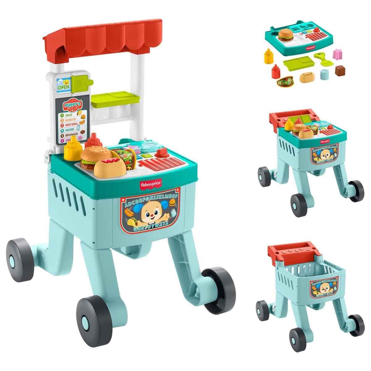 4in1 Fisher Price Sesli ve Işıklı Eğlen ve Öğren Alışveriş Sepeti Yürüteç- JLM95