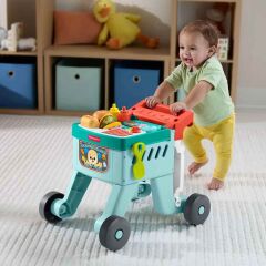 4in1 Fisher Price Sesli ve Işıklı Eğlen ve Öğren Alışveriş Sepeti Yürüteç- JLM95