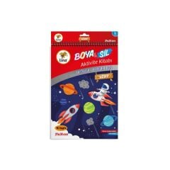 Lino Boya Sil Aktivite Boyama Kitabı A4 Ebat - Uzay