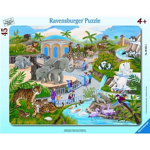 Ravensburger 45 Parçalı Büyük Çerçeveli Puzzle Hayvanat Bahçesi (066612)