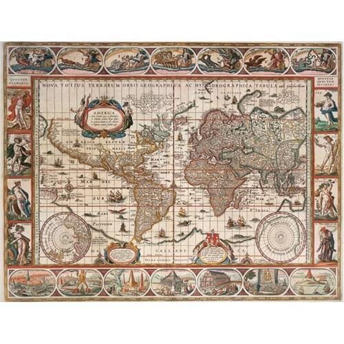 Ravensburger 2000 Parçalı Puzzle 1650 Yılı Dünya Haritası  (166336)