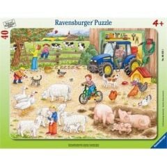 Ravensburger 40 Parçalı Küçük Çerçeveli Puzzle Büyük Çiftlik  (063321)