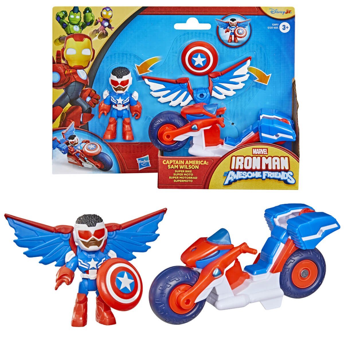 Marvel Iron Man and His Awesome Friends Figür ve Araç Seti G1257 - Captain America