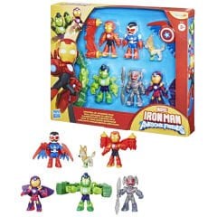 Marvel Demir Adam ve Muhteşem Arkadaşları Zırhlı Yenilmezler Paketi Aksiyon Figür Seti G1255