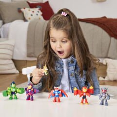 Marvel Demir Adam ve Muhteşem Arkadaşları Zırhlı Yenilmezler Paketi Aksiyon Figür Seti G1255