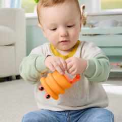 Fisher Price Deniz Dostları 2in1 Silikon Çıngırak JHB54 - Yengeç JHB55