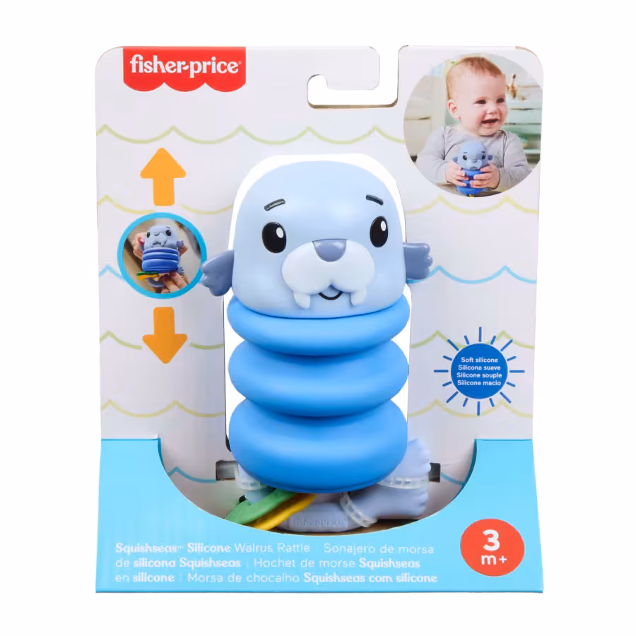 Fisher Price Deniz Dostları 2in1 Silikon Çıngırak JHB54 - Mors JHB56