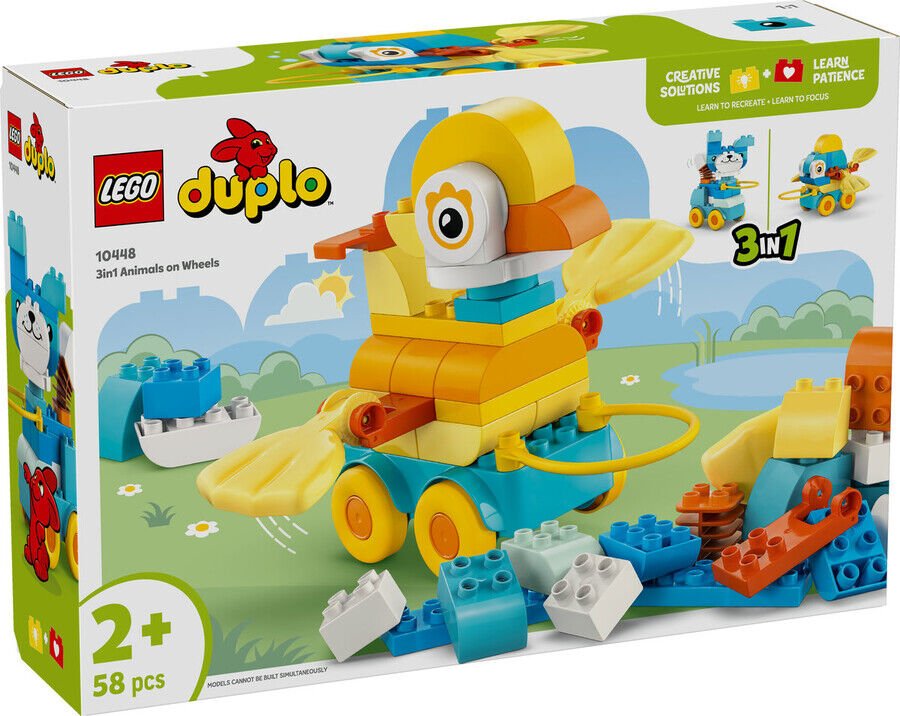 10448 LEGO® DUPLO® 3’ü 1 Arada Tekerlekli Hayvanlar