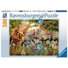 500 Parça Puzzle Göl çevresindeki vahşi hayvanlar (148097)