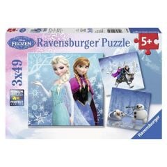 Ravensburger 3x49 Parçalı Puzzle Walt Disney Frozen Kıs Macerası (092642)