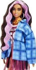 Barbie Extra GRN27 Ekose Ceketli Bebek HDJ46