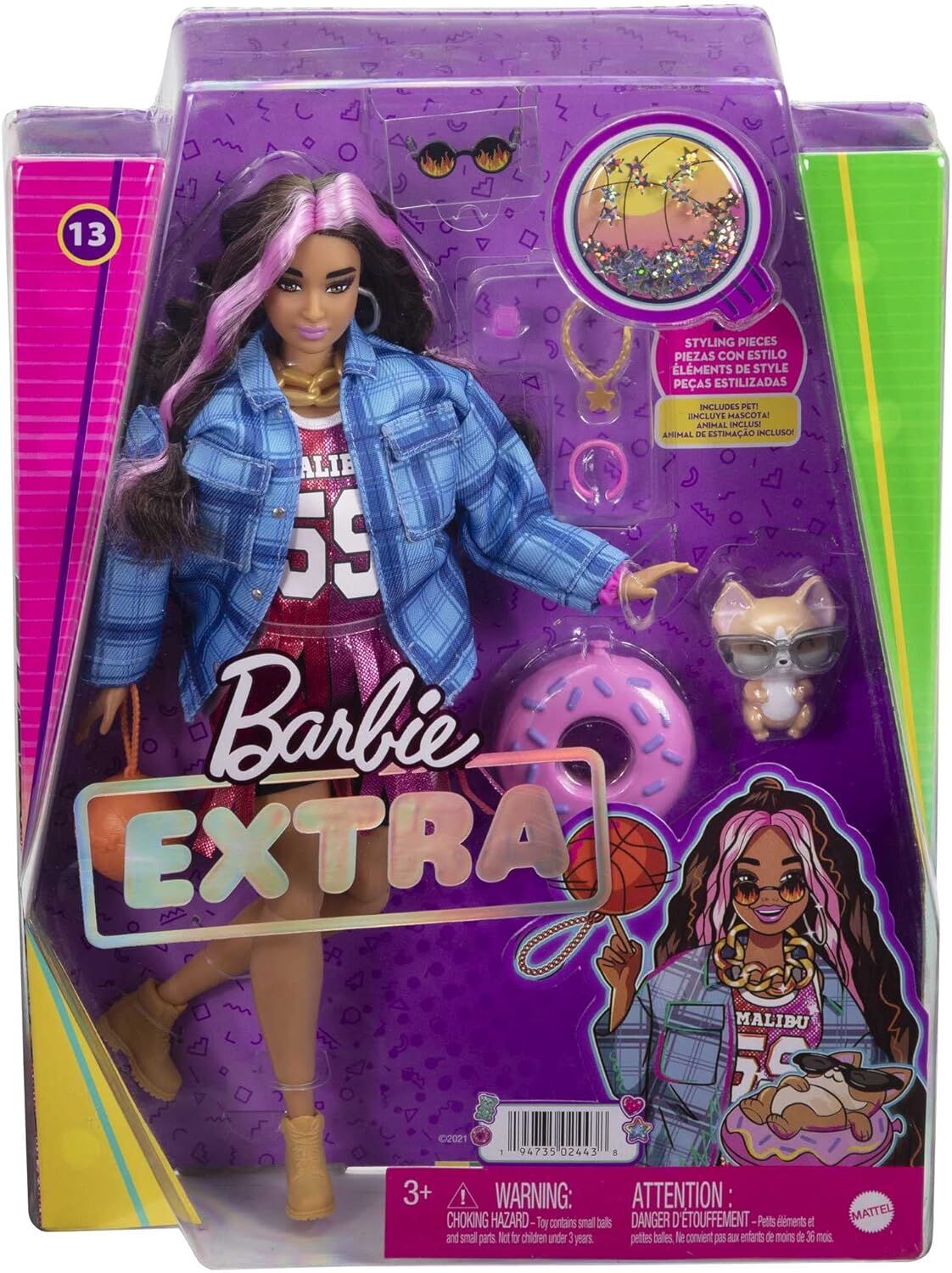 Barbie Extra GRN27 Ekose Ceketli Bebek HDJ46