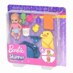 Barbie Bebek Bakıcısı Özellikli Minik Bebekler- GHV83 - Sarışın - Banyo Zamanı- HBP34
