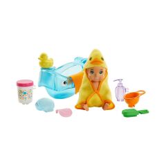 Barbie Bebek Bakıcısı Özellikli Minik Bebekler- GHV83 - Sarışın - Banyo Zamanı- HBP34