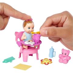 Barbie Bebek Bakıcısı Özellikli Minik Bebekler- GHV83 - Beslenme Zamanı HJY29