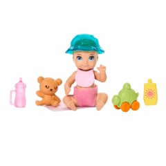 Barbie Skipper Bebek Bakıcılığı Seti- JKC16 - Çiçek Elbiseli