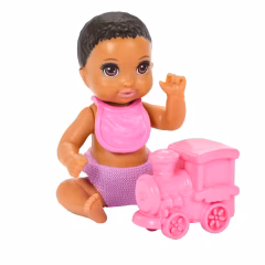 Barbie Skipper Bebek Bakıcılığı Seti- JKC16 - Pembe Etekli