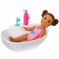 Barbie Skipper Bebek Bakıcılığı Seti- JKC16 - Mavi Elbiseli