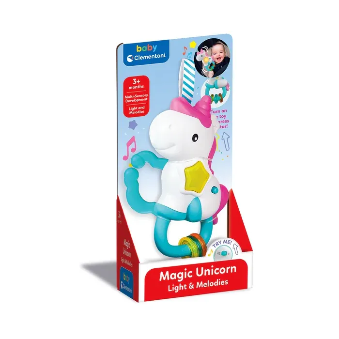 17333 Baby Clementoni - İnteraktif Unicorn Oyuncak Çıngırak 3+ ay