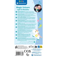 17333 Baby Clementoni - İnteraktif Unicorn Oyuncak Çıngırak 3+ ay