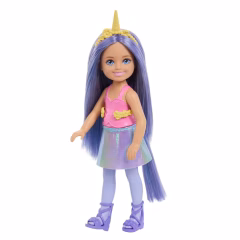 Barbie Chelsea Hayaller Ülkesi Bebekler- JKH54 -Tek Boynuzlu At Mavi Saçlı- JKH55