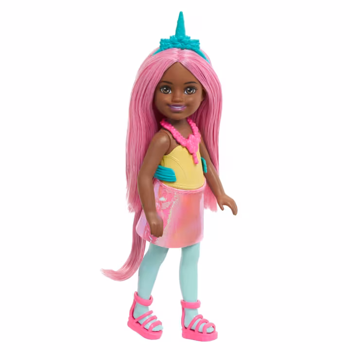 Barbie Chelsea Hayaller Ülkesi Bebekler- JKH54 -Tek Boynuzlu At Pembe Saçlı