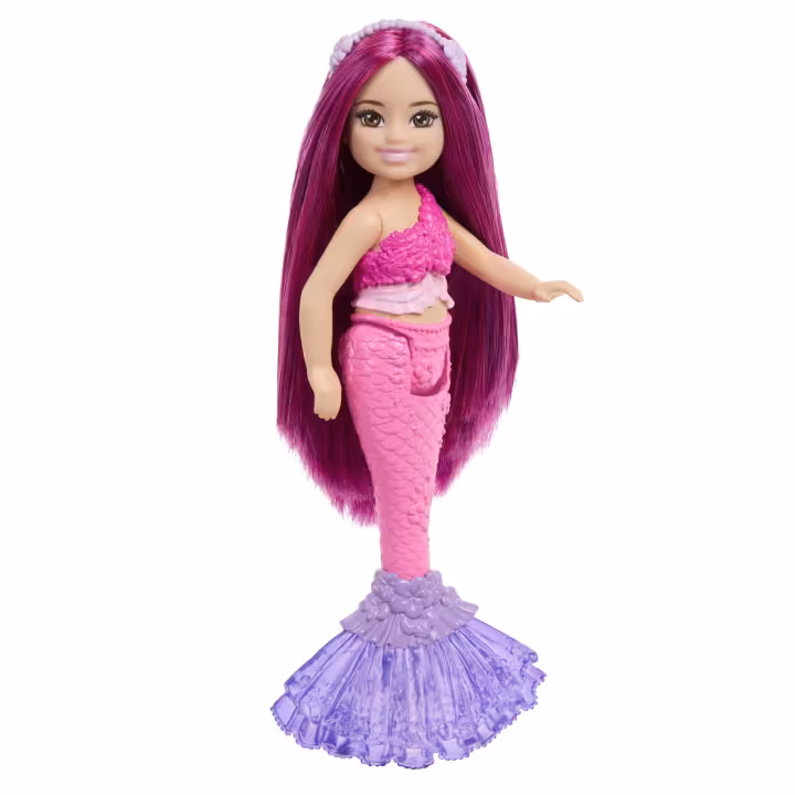 Barbie Chelsea Hayaller Ülkesi Bebekler- JKH54 -Deniz Kızı Pembe Saçlı