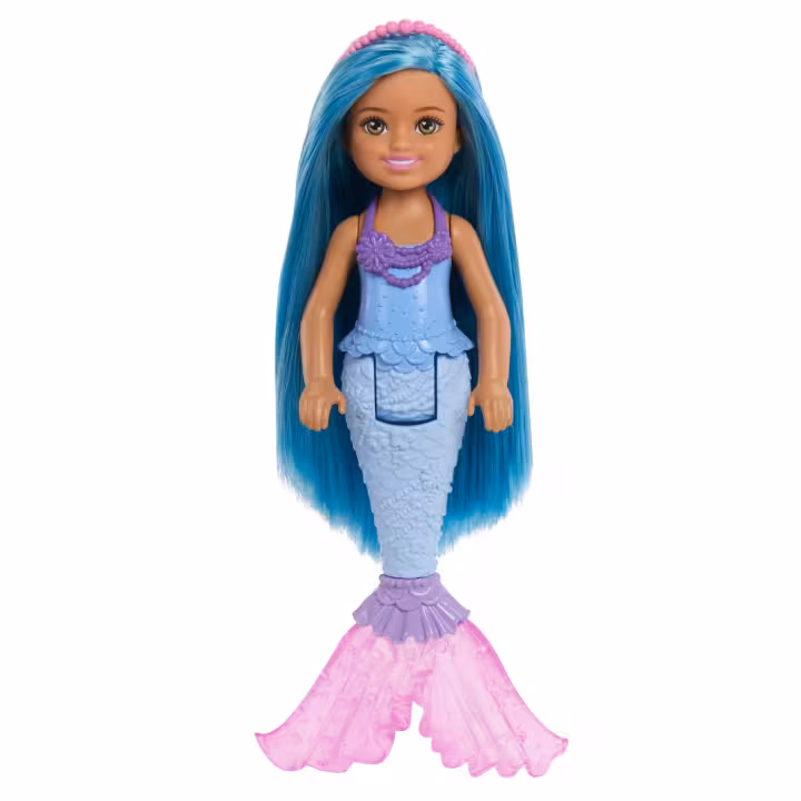 Barbie Chelsea Hayaller Ülkesi Bebekler- JKH54 -Deniz Kızı Mavi Saçlı