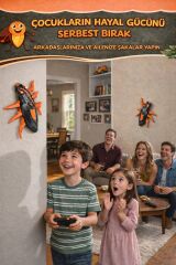 Uzaktan Kumandalı Duvara Tırmanabilen Robot Böcek Oyuncak – LED Işıklı & USB Şarjlı