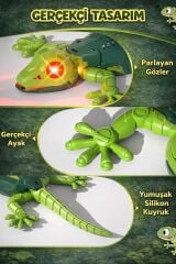 Uzaktan Kumandalı Duvara Tırmanabilen Robot Kertenkele Oyuncak – LED Işıklı, USB Şarjlı, 3 Yaş Üzeri