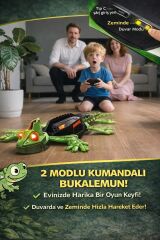 Uzaktan Kumandalı Duvara Tırmanabilen Robot Kertenkele Oyuncak – LED Işıklı, USB Şarjlı, 3 Yaş Üzeri