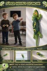 Uzaktan Kumandalı Duvara Tırmanabilen Robot Kertenkele Oyuncak – LED Işıklı, USB Şarjlı, 3 Yaş Üzeri