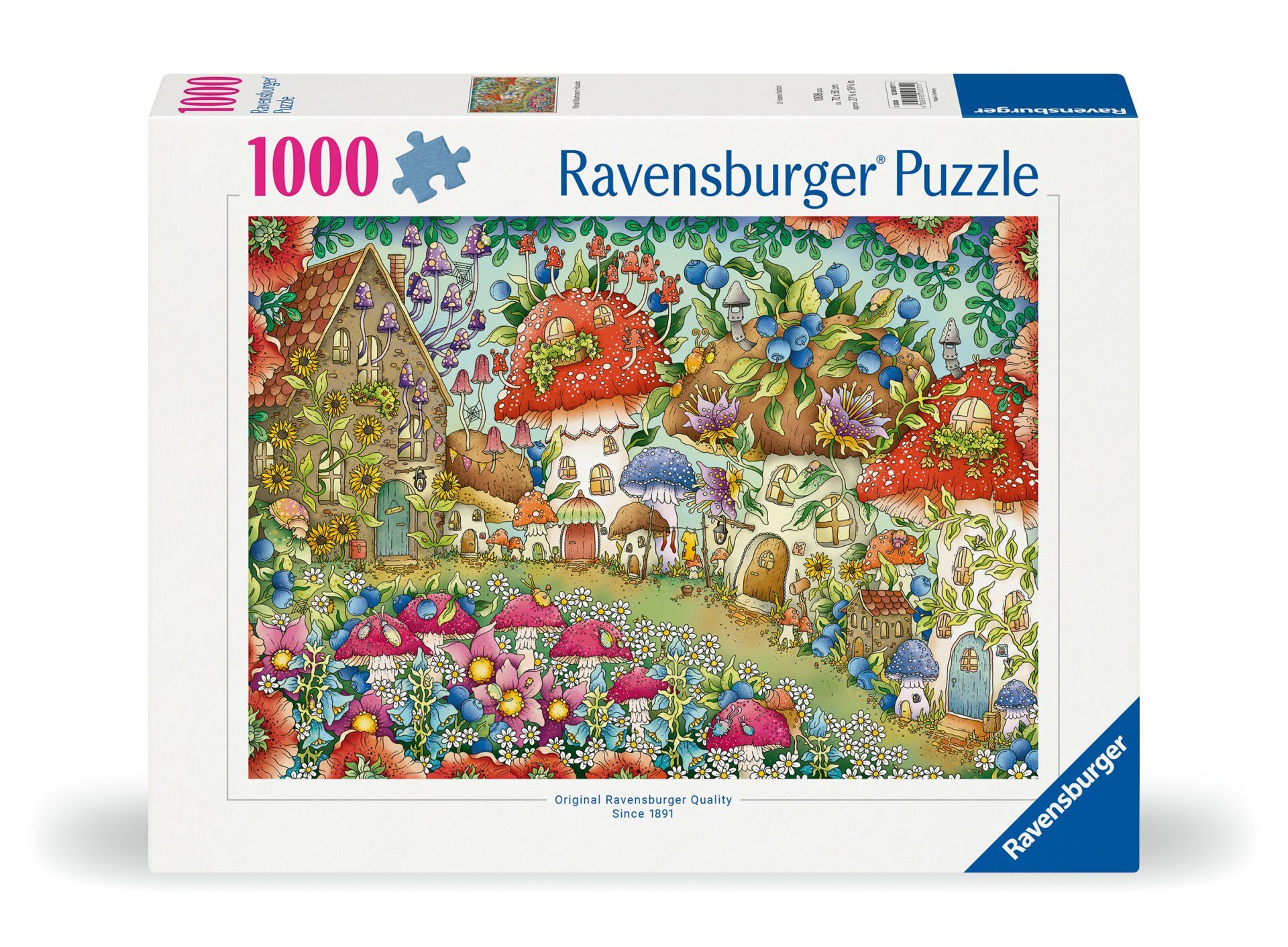 1000 Parça Puzzle Çiçekli Mantar Evler (120005711)
