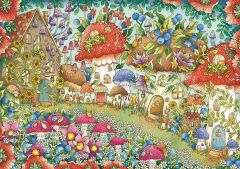 1000 Parça Puzzle Çiçekli Mantar Evler (120005711)