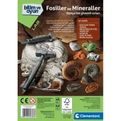 Clementoni Bilim ve Oyun - Fosiller ve Mineraller Kazı Seti-  64336