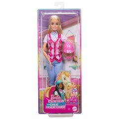 Barbie Great Horse Chase Barbie Binici Bebek - Malibu-  HXJ38
